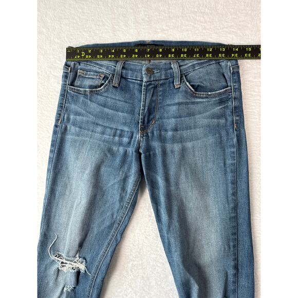 Flying Monkey Low Rise Skinny Jeans Size 27 Destroyed Stretch Denim Medium Wash - Picture 4 of 9